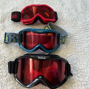 bollé goggles. Three different kids sizes.